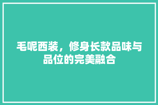 毛呢西装，修身长款品味与品位的完美融合